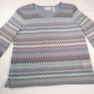 Alfred Dunner Pastel Patterned Sweater